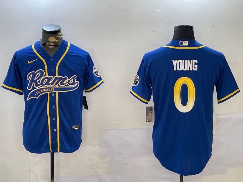 Men Los Angeles Rams #0 Young Joint Name 2024 Nike Limited NFL Jersey style 1->tampa bay buccaneers->NFL Jersey